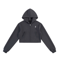 Arc Angel Cropped Zip-Up Hoodie