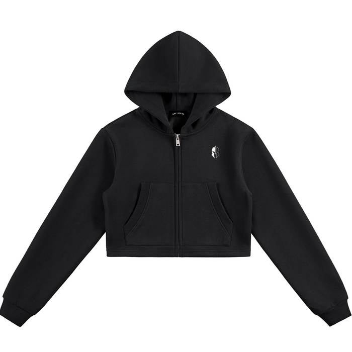 Arc Angel Cropped Zip-Up Hoodie